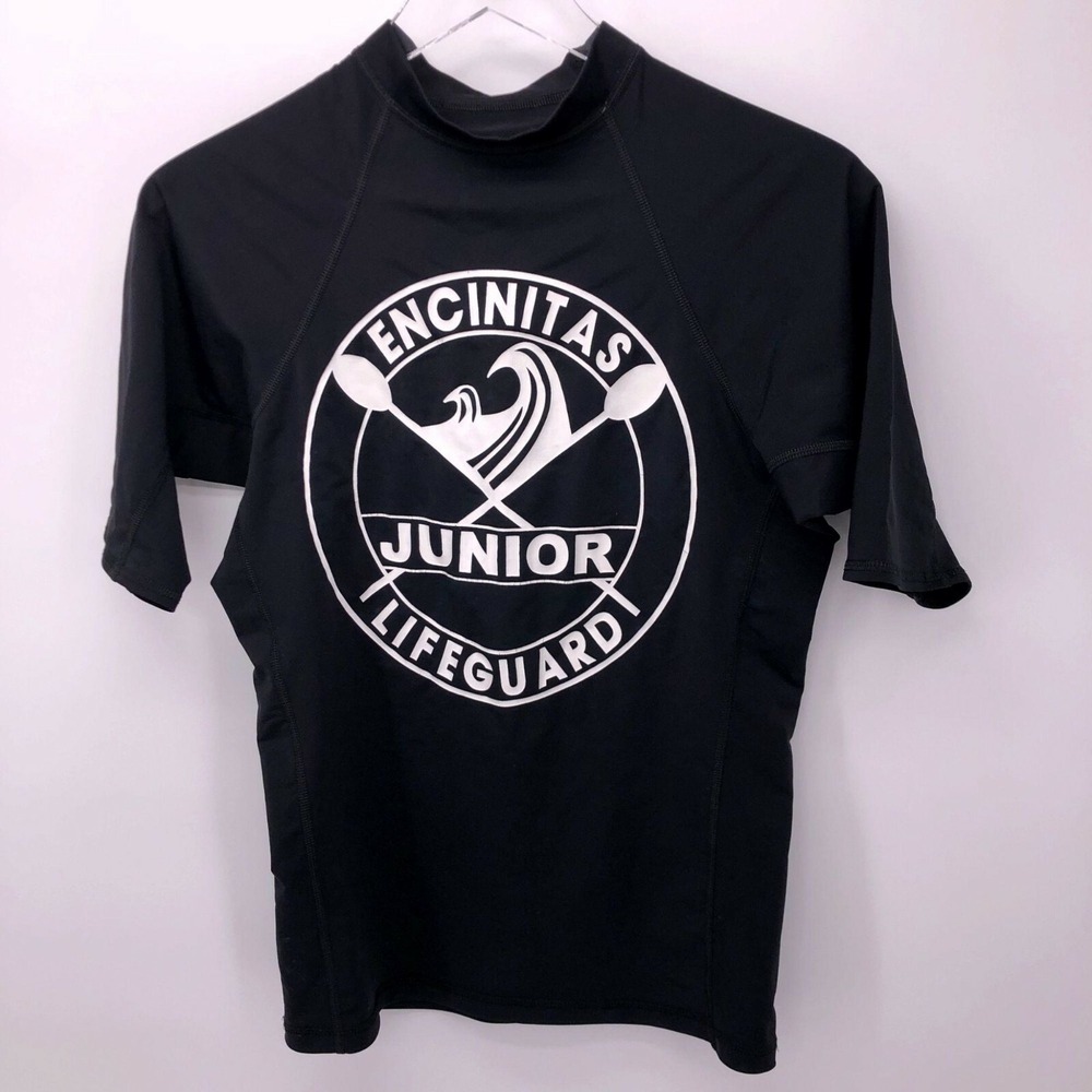Encinitas Junior Lifeguard Short Sleeve Rashguard L Girls Sunwear Sun Protection